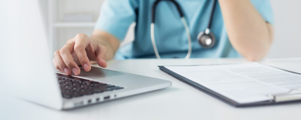 Health Professionals Health professional using computer