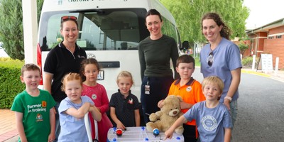 Teddy treated after tractor tumble Image