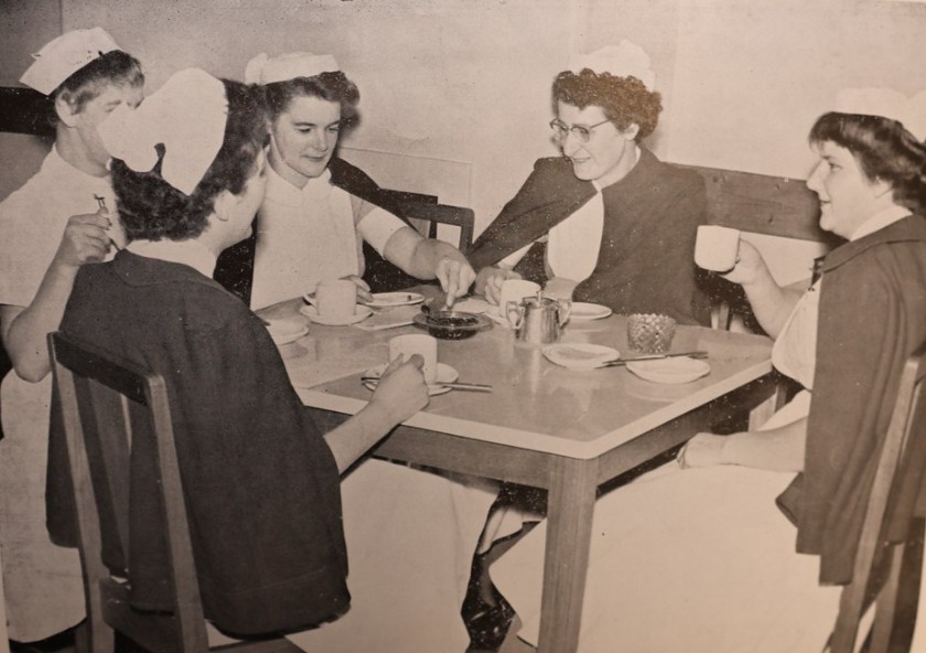 Our History Horsham nurses having afternoon tea (circa 1960s)