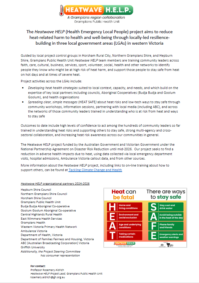 Heatwave Help information page