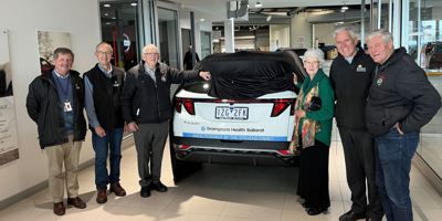 Peter Stevens donates new vehicle to Grampians Health Ballarat Cancer Centre’s patient transport fleet Image