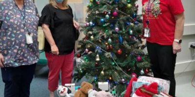 Paediatric ward staff members spread Christmas cheer with donation Image